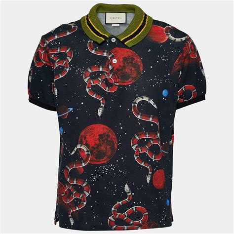 gucci snake space polo